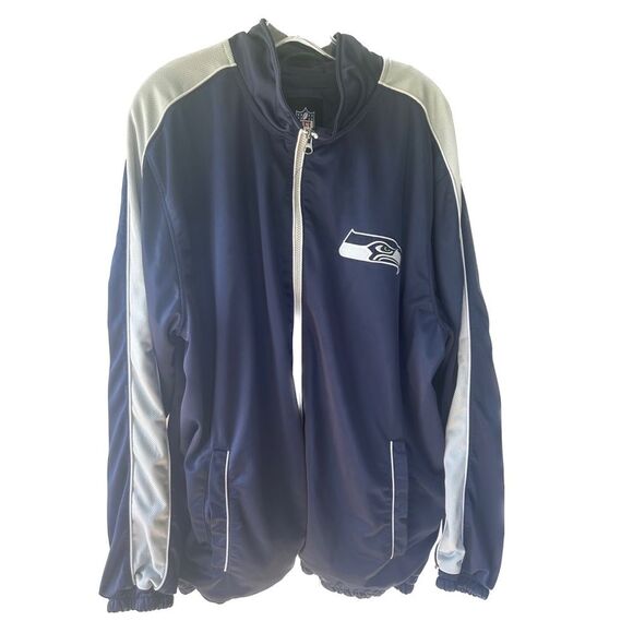 NFL Seattle Seahawks Football Medium Weight Zip Up Jacket Pockets XXL - Picture 1 of 4
